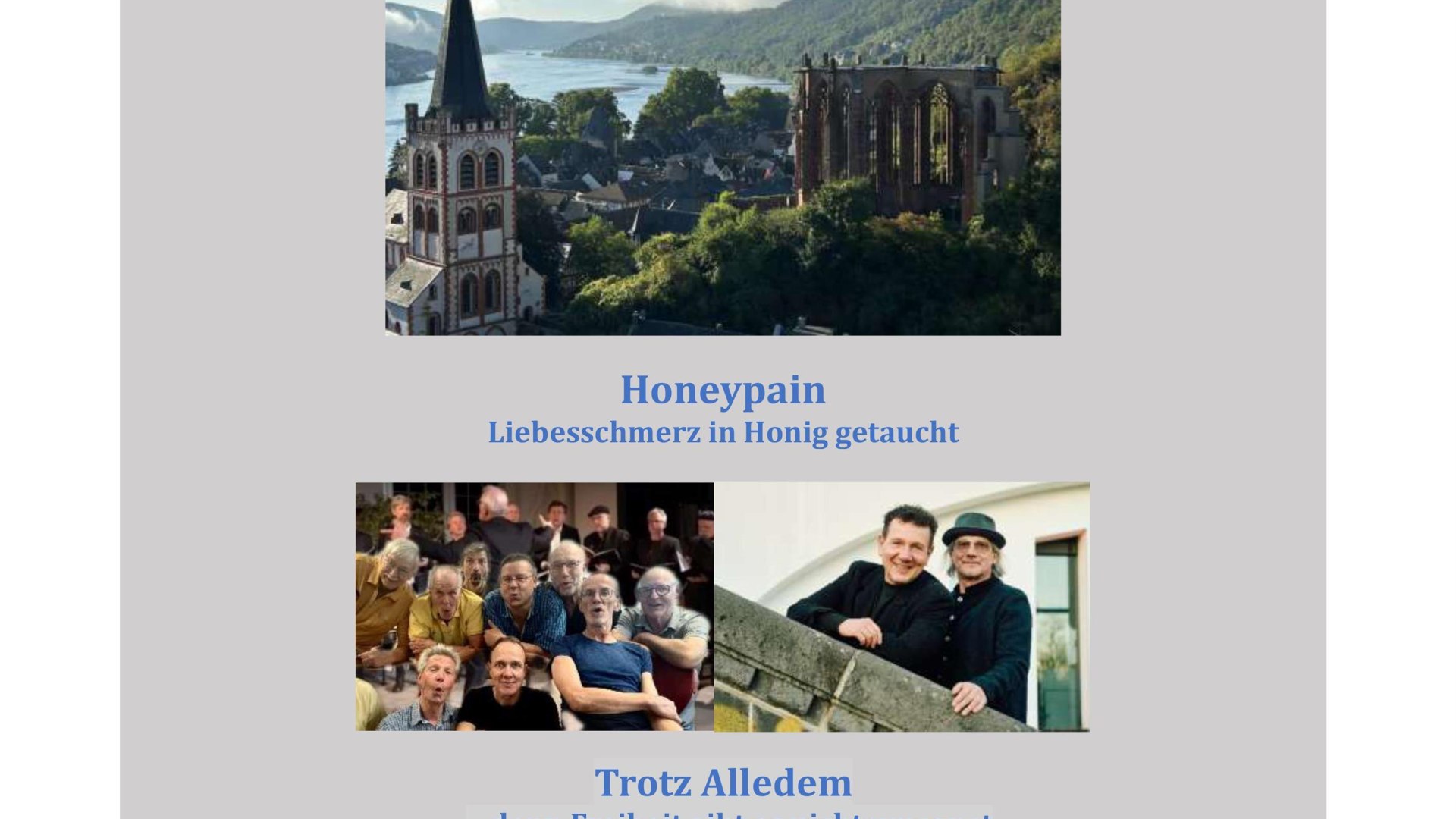 Plakat Heine Chor | &copy; Bauverein Wernerkapelle